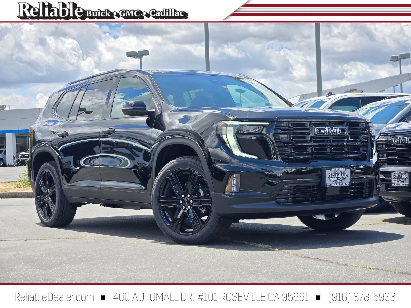 2026 GMC Acadia Elevation in Ebony Twilight Metallic — front three-quarter view