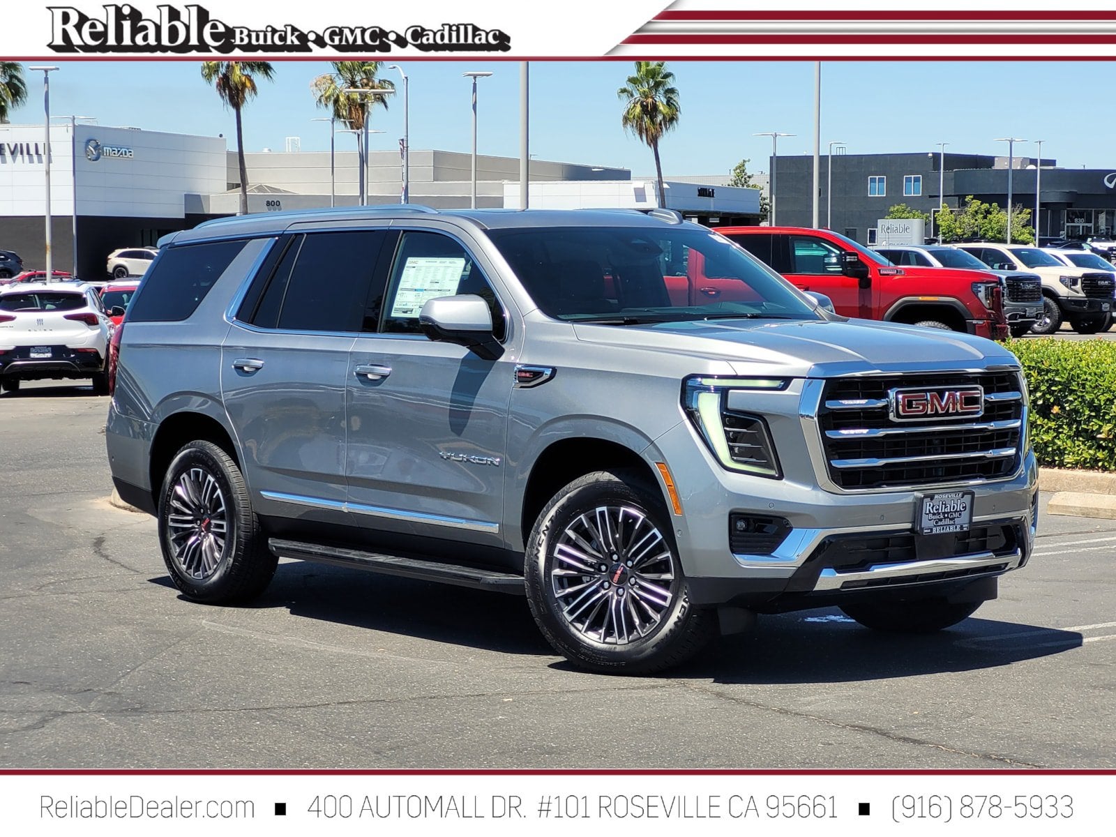 2026 GMC Yukon Elevation in Sterling Metallic — front three-quarter view