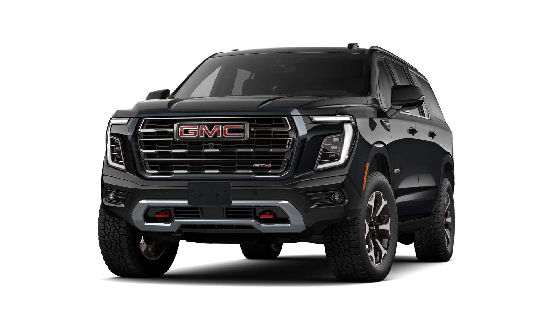 2026 GMC Yukon XL AT4 Ultimate in Onyx Black — front three-quarter view