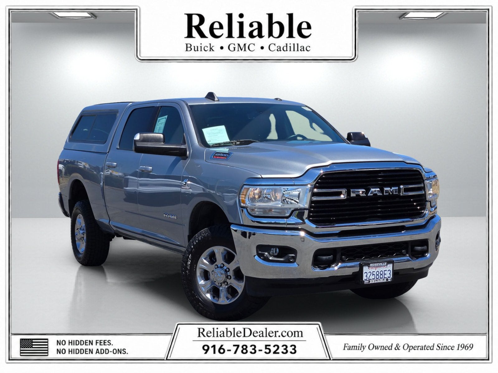 2021 RAM 2500 Big Horn in Silver — front three-quarter view
