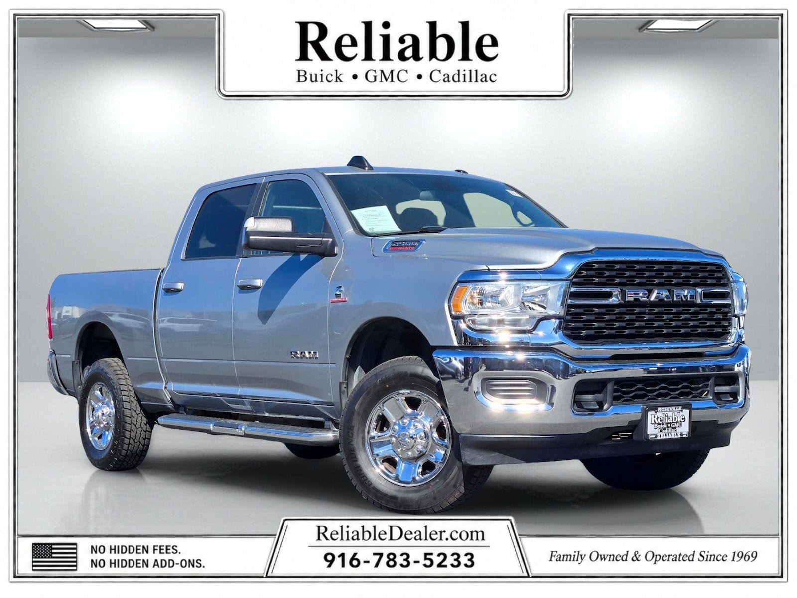 2022 RAM 2500 Big Horn in Silver — front three-quarter view