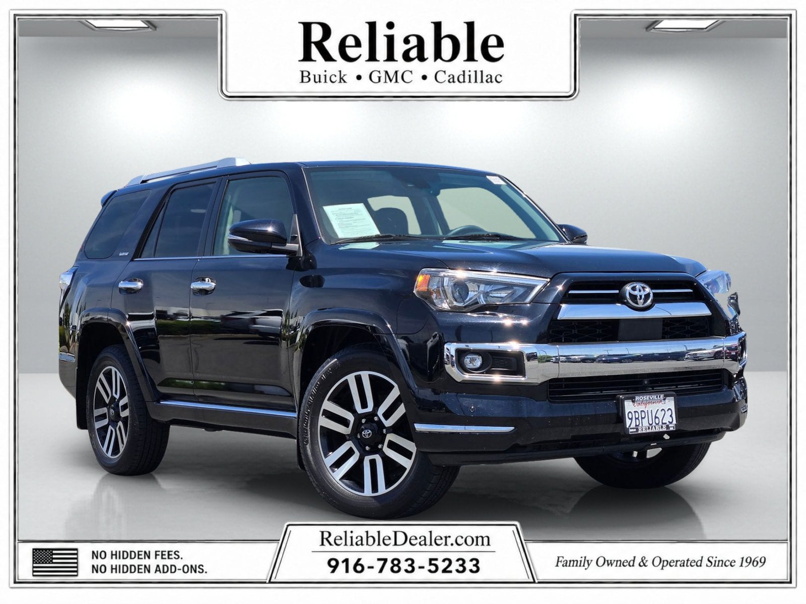 2022 Toyota 4Runner Limited in Black — front three-quarter view
