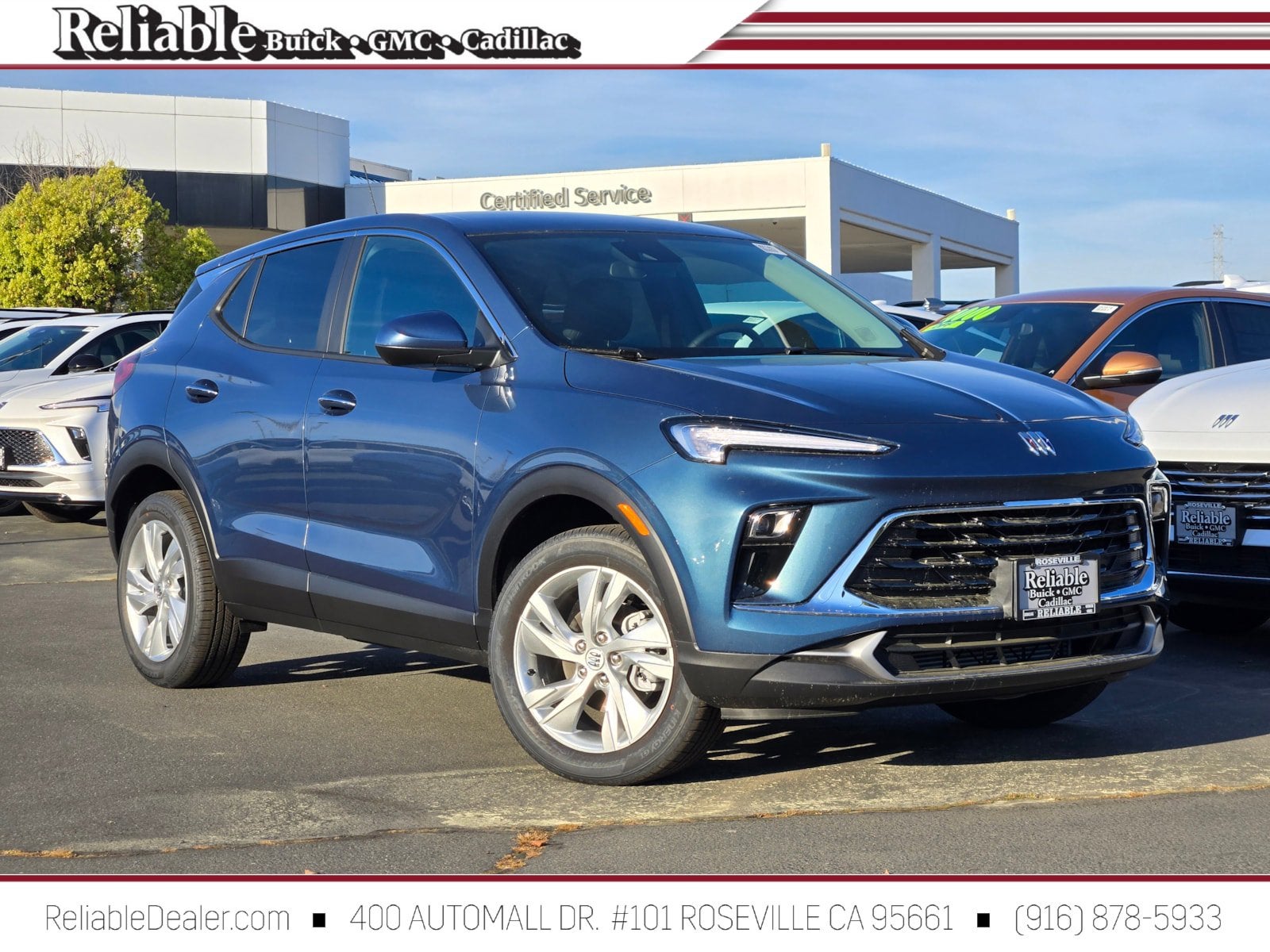 2026 Buick Encore GX Preferred in Ocean Blue Metallic — front three-quarter view