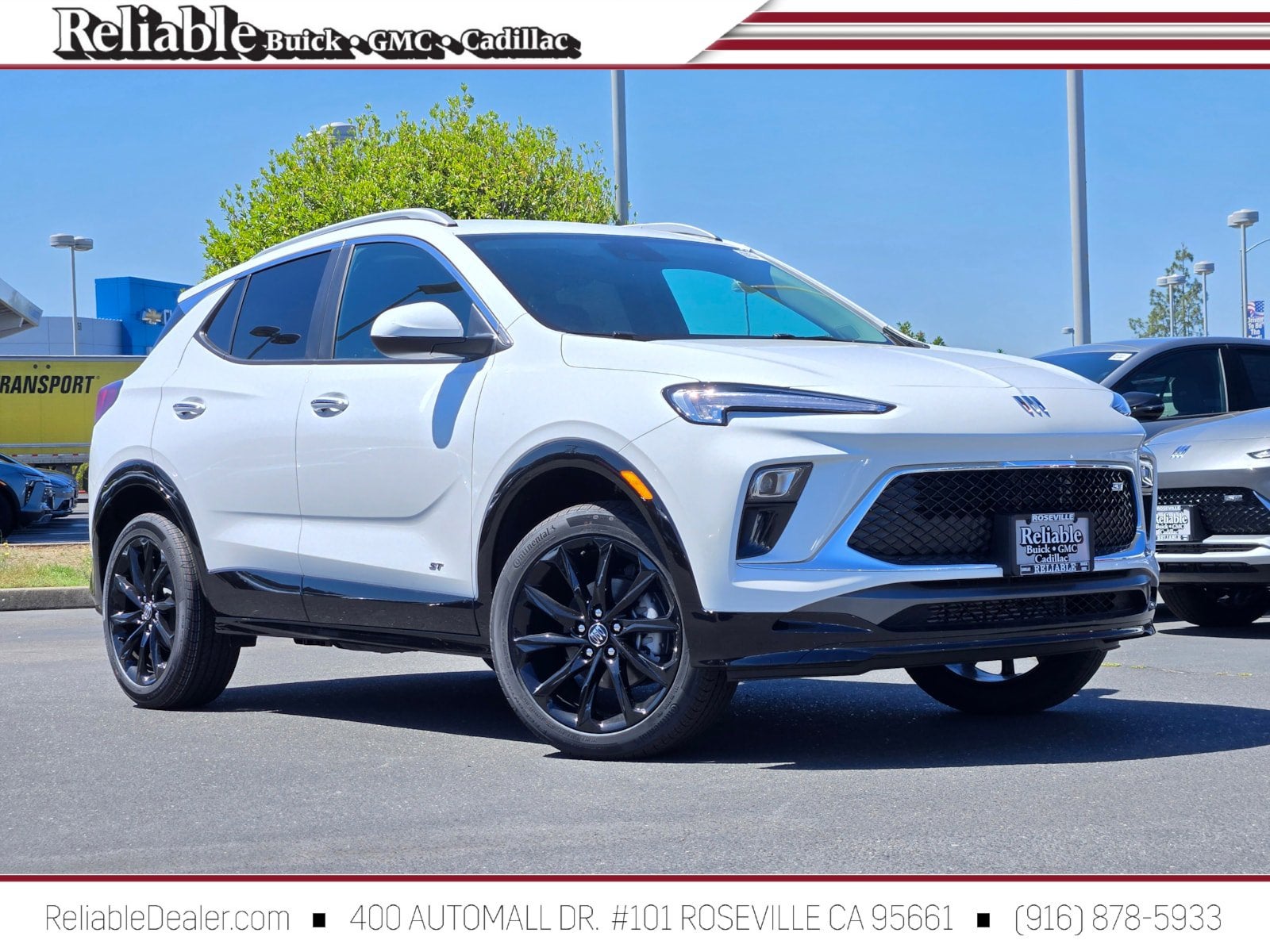 2026 Buick Encore GX Sport Touring in Summit White — front three-quarter view
